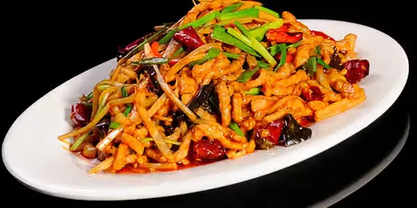 Spicy Pork with Garlic Sauce at Mei's Foodie Hub Asian Restaurant in Andrews